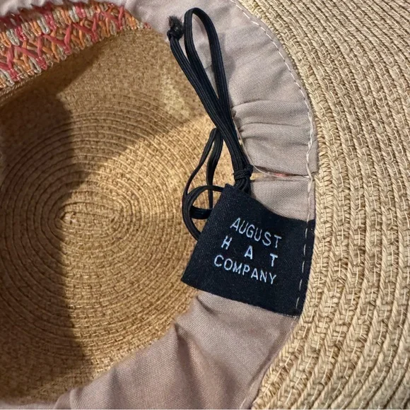 August Hat Company Wide Brimmed Paper Straw Floppy Sun Hat OSFM - Picture 6 of 7